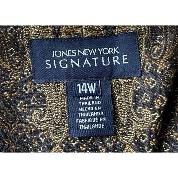 Jones New York Tapestry Jacket Womens 14W Vintage Paisley Baroque Dark Academia - Picture 7 of 8